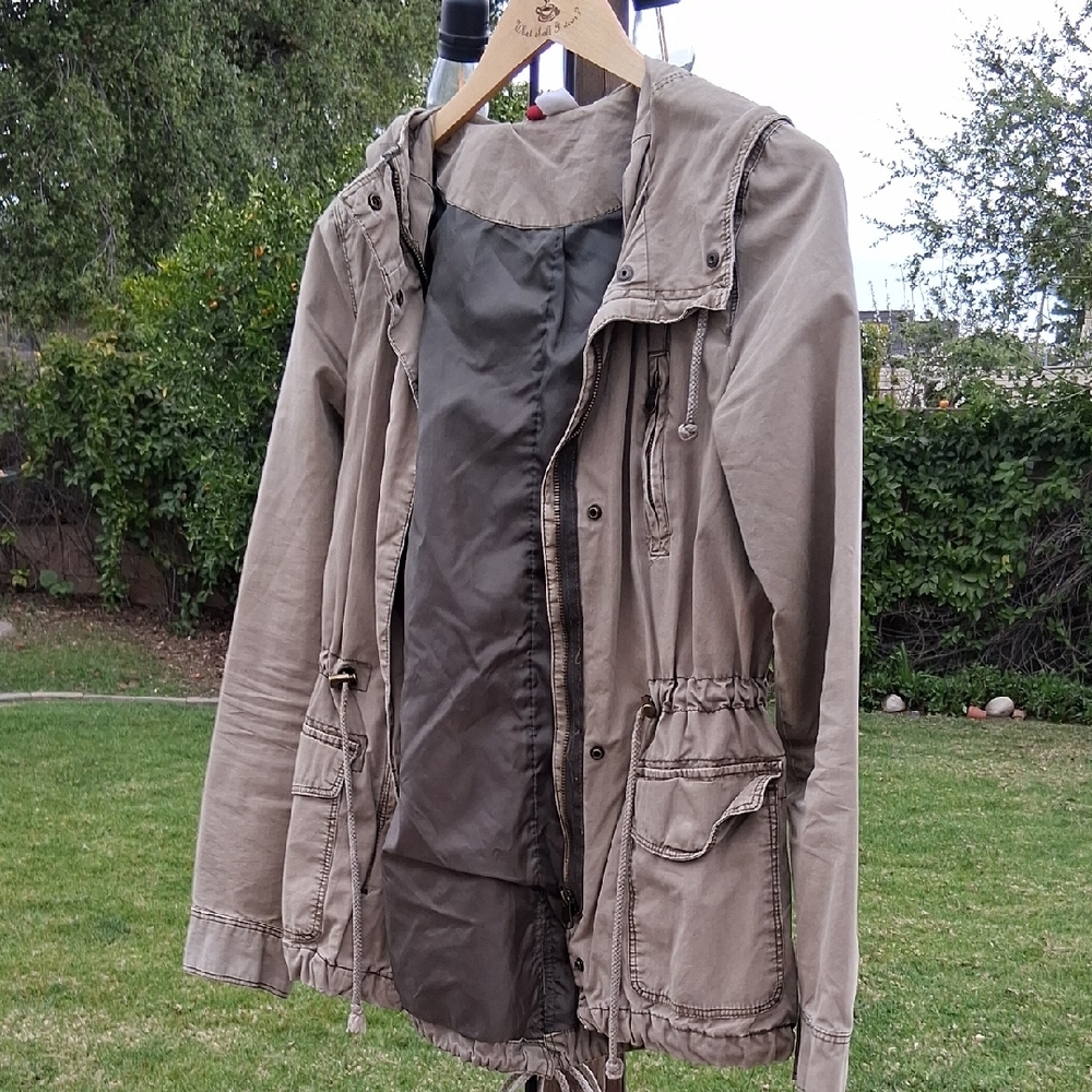 Green Hooded Utility Jacket
